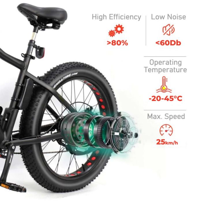 Glat Samme Numerisk Zipper Stealth Elektrisk Fedt Cykel 26" MTB 10Ah - Mat Sort